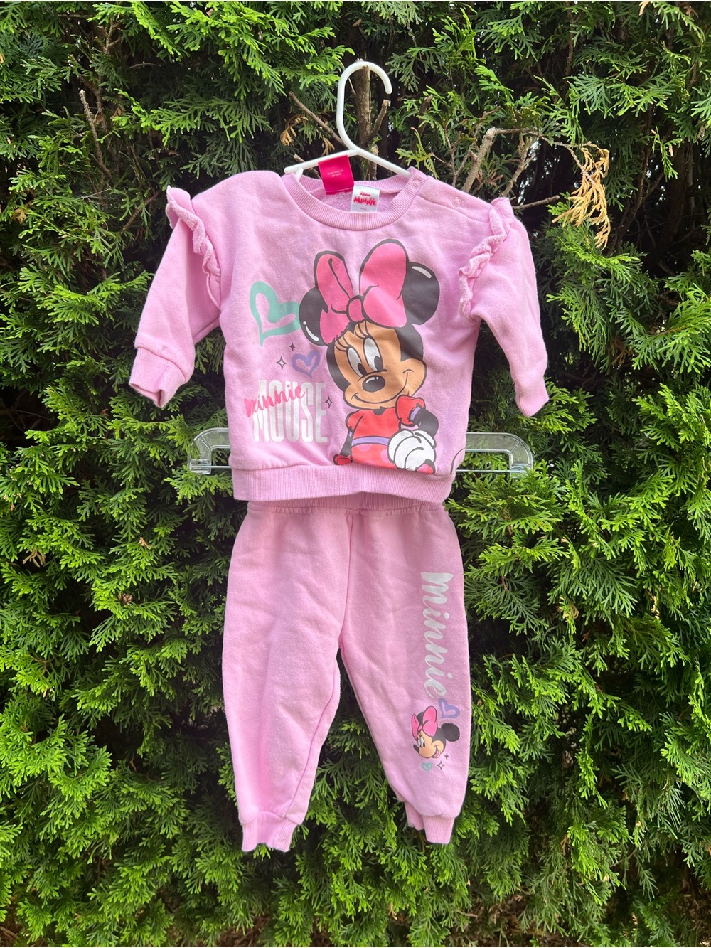 Disney Minnie Mouse Pink Two-Piece Pajama Set